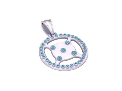 3D Printable Steering Wheel Pendant 3D print model