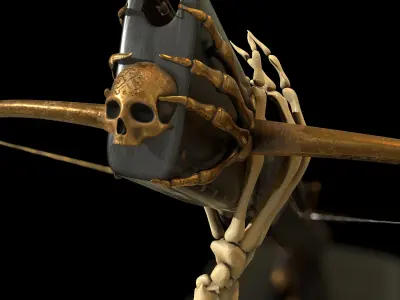 Medieval crossbow 3D model purchase