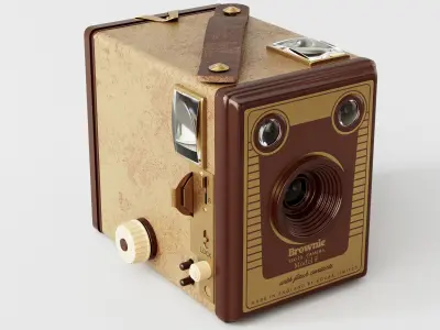 Kodak Six-20 Brownie Model F Camera 3D model