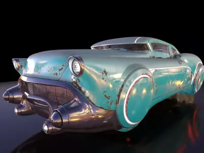 Futuristic flying car 3D model