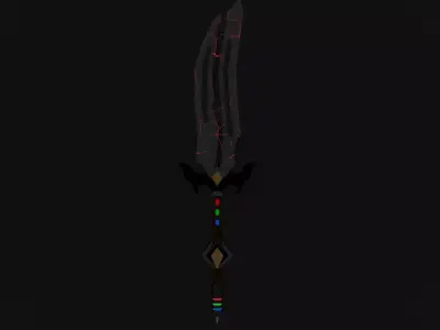 Blade of the Red Exile Low-poly 3D model