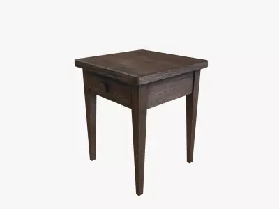 Wooden nightstand Low-poly 3D model