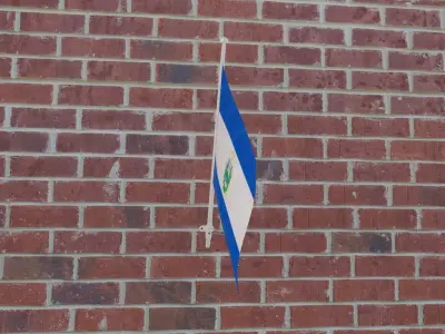 Flag of El Salvador 3D model