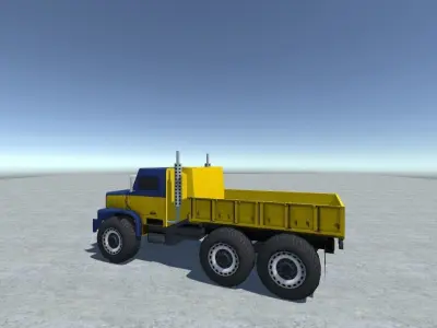 Industrial Truck 2 Low-poly 3D model