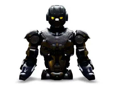 Scifi Robot Warrior Advanced Mech Model Low-poly 3D model