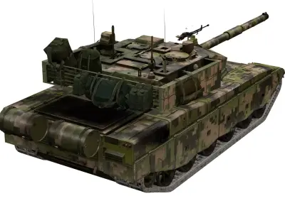 Type 99A China Main Battle Tank PLA Low-poly 3D model