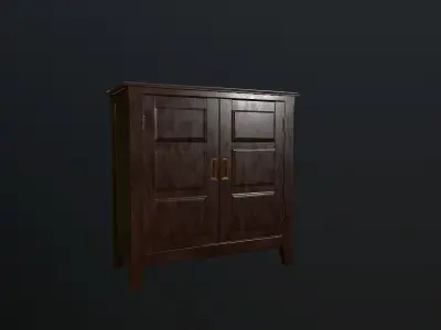 Storage Cabinete PBR LowPoly  Low-poly 3D model
