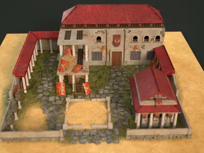 Romans Training Camp Low-poly 3D model