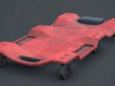 3D Realistic Worn Mechanic Plastic Creeper Low-poly 3D model