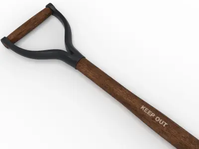 shovel two shovels 3D model