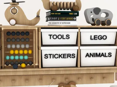 toys and furniture set  Low-poly 3D model purchase