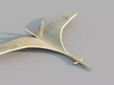 glider wooden bird Free 3D model