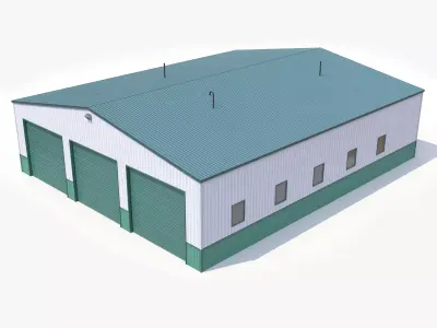 Industrial Building 55 Low-poly 3D model