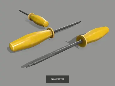 Screwdriver Collection 2 pair of screwdrivers 3D Model Pack