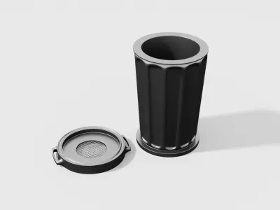 City Trash Can Free 3D model