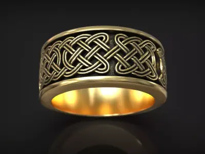 Celtic Traditional Knot Nordic Style Viking Band Free 3D print model