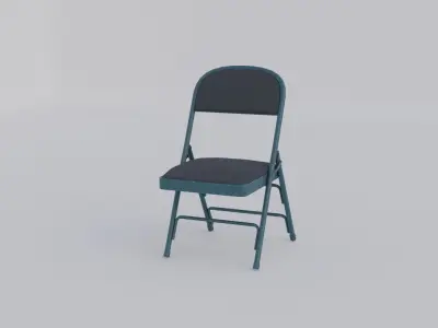 Steel Chair Low-poly 3D model