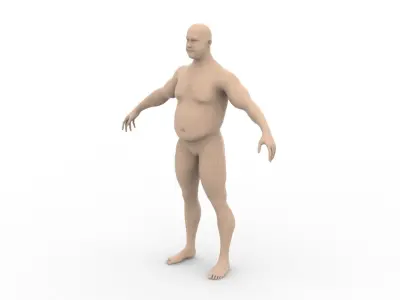 Chubby male 3D model