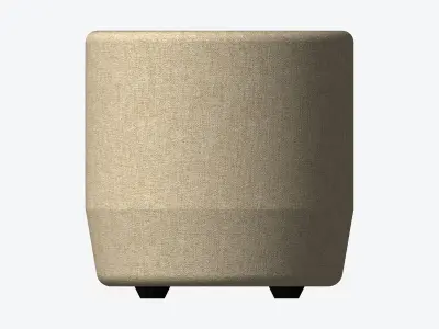 Seat - Ottoman - Simplicity - Round Low-poly 3D model
