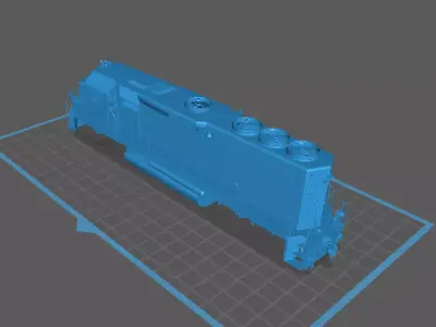 Detailed Locomotive 3D Model Editable CSX GP402 YN3 Train 3D print model