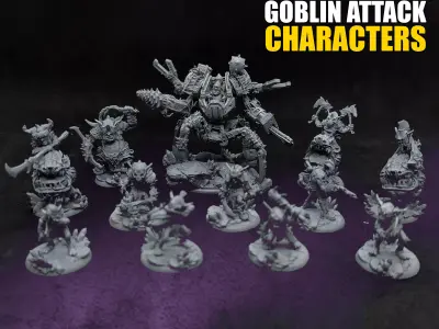 Mine War part 1 - Goblin Attack Characters 3D print model