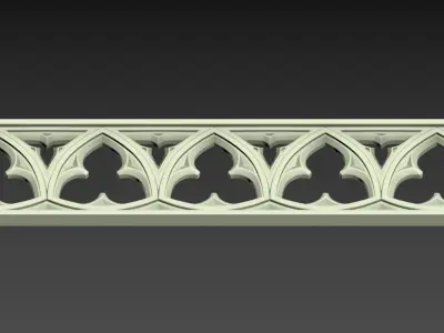 Gothic seamless ornament 06 3D print model