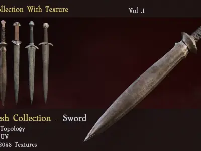 Swords pack Low-poly 3D model