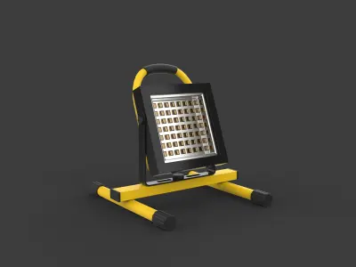 Halogen work light 3D model by ahammodullah