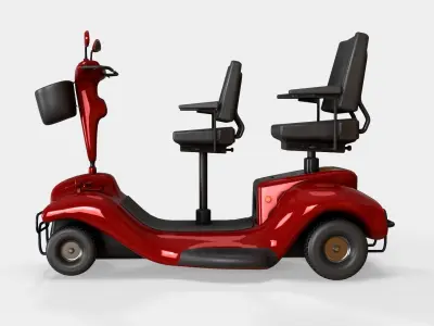 Electric Mobility Motor Scooter Low-poly 3D model