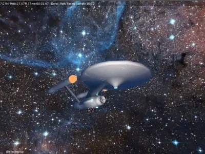 enterprise star trek 1966 Low-poly 3D model