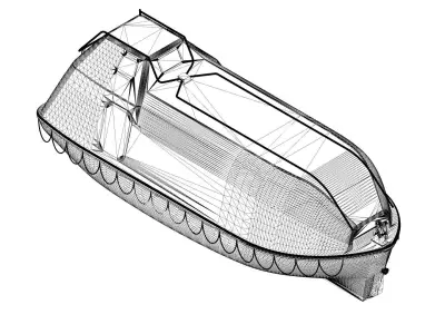 Lifeboat with number 3D model