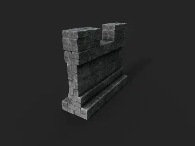 Old Ruin Low-poly 3D model