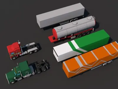 Truckstrailer Free 3D model