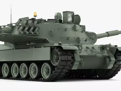 MBT-70 3d model  KPZ-70  3D model