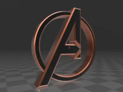 Avengers Logo with Emblem Attachment 3D model