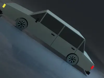Low poly Car toy Free low-poly 3D model
