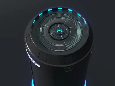 Sci-Fi Barrel Low-poly 3D model purchase