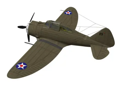 Seversky p-35 3D model purchase
