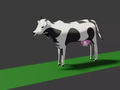 Indian Cow Free low-poly 3D model