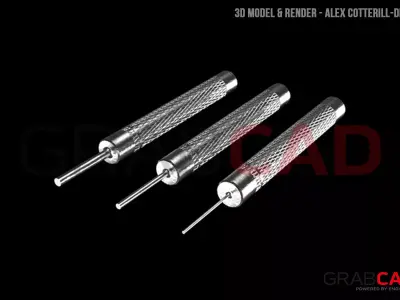 Various Watch Pin Tools Free 3D model