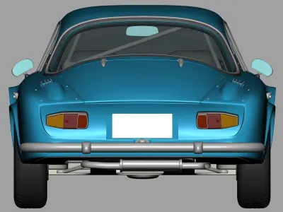 A 1970 Alpine A 110 sports car Free 3D model
