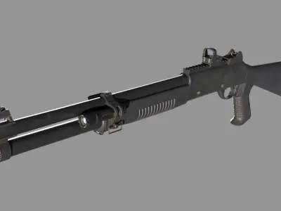 Benelli M4 Low-poly 3D model