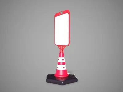 Traffic Cone  Low-poly 3D model purchase
