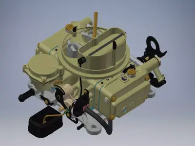 Engine Carburetor 3D Model 3D model