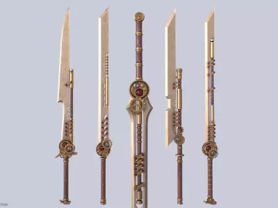 Steampunk blade collection 3D Model Pack