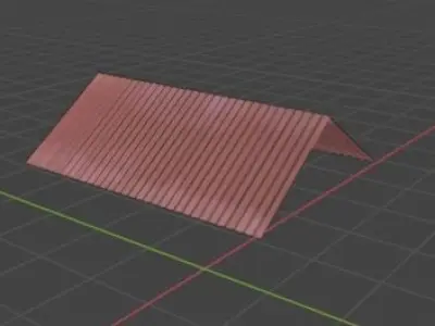Shed Roof Low-poly 3D model