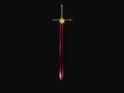divine sword Low-poly 3D model