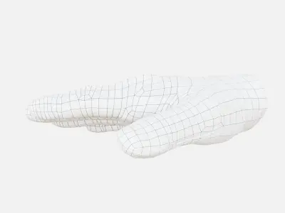 Leather Tactical Glove  Low-poly 3D model