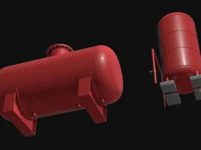 Oil and gas tank 3D model