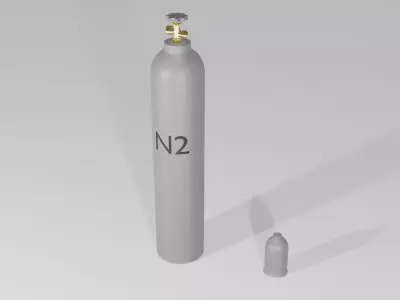 Gas cylinder Low-poly 3D model 14